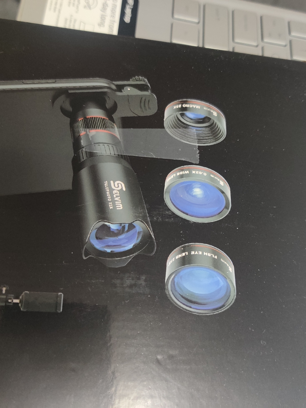 Elvi Black Smartphone Lens & 12x Zoom Monocular Kit